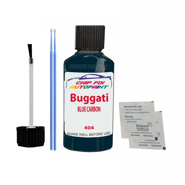 Bugatti ALL MODELS BLUE CARBON Touch Up Paint Code 404 Scratch Repair Paint