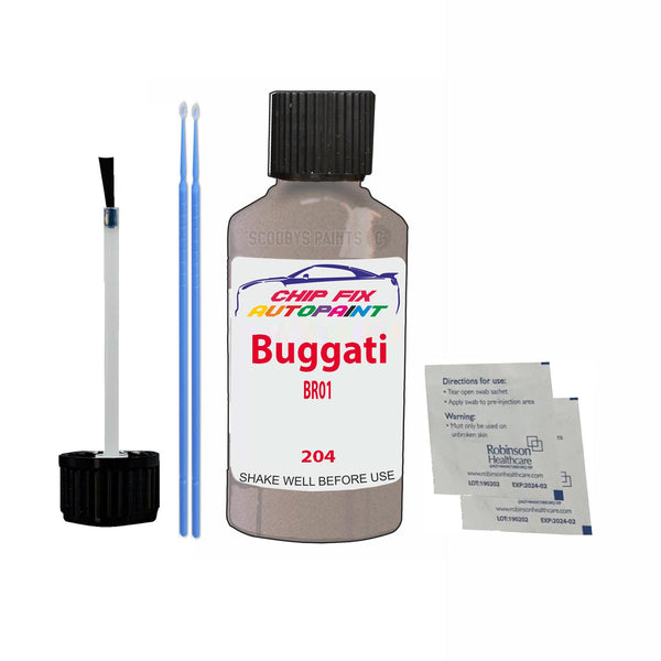 Bugatti ALL MODELS BR01 Touch Up Paint Code 204 Scratch Repair Paint