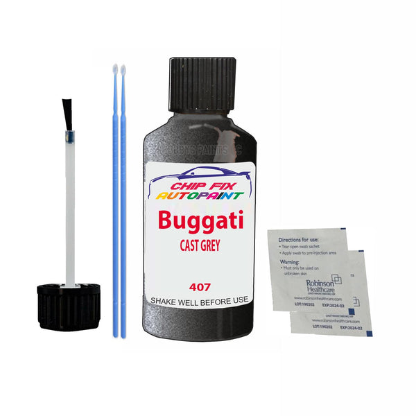 Bugatti ALL MODELS CAST GREY Touch Up Paint Code 407 Scratch Repair Paint