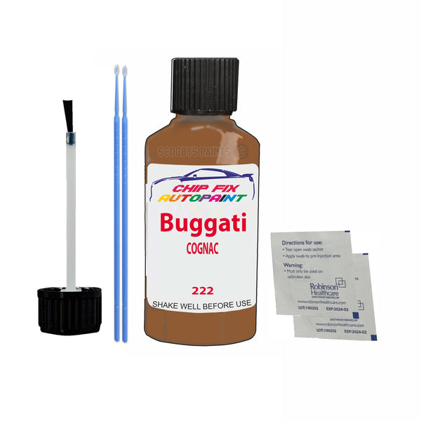 Bugatti Chiron COGNAC Touch Up Paint Code 222 Scratch Repair Paint