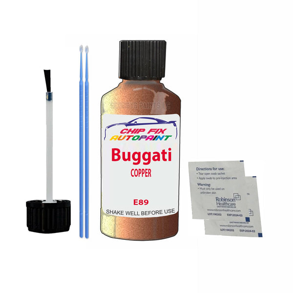 Bugatti ALL MODELS COPPER Touch Up Paint Code E89 Scratch Repair Paint