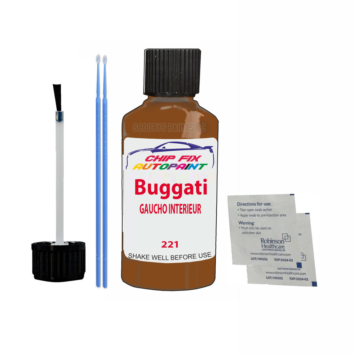 For Bugatti Chiron Gaucho Interieur Touch Up Paint Code 221 Scratch Re ...