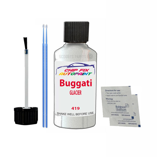 Bugatti ALL MODELS GLACIER Touch Up Paint Code 419 Scratch Repair Paint