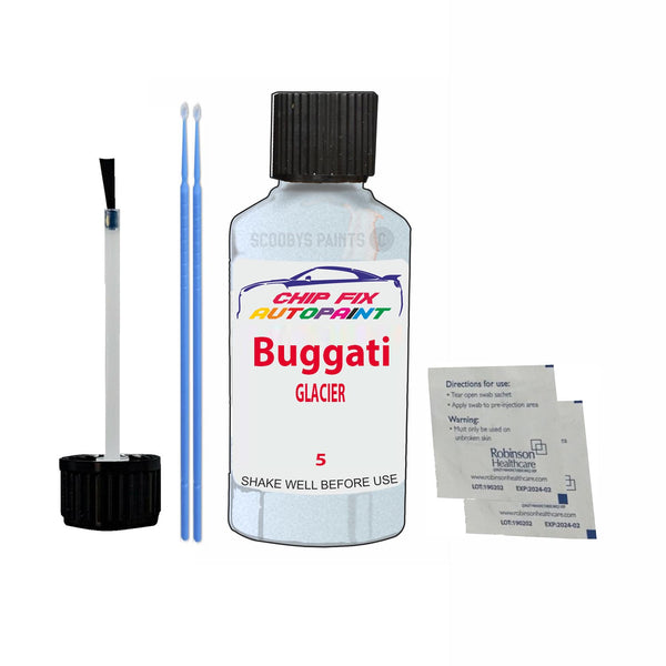 Bugatti ALL MODELS GLACIER Touch Up Paint Code 5 Scratch Repair Paint