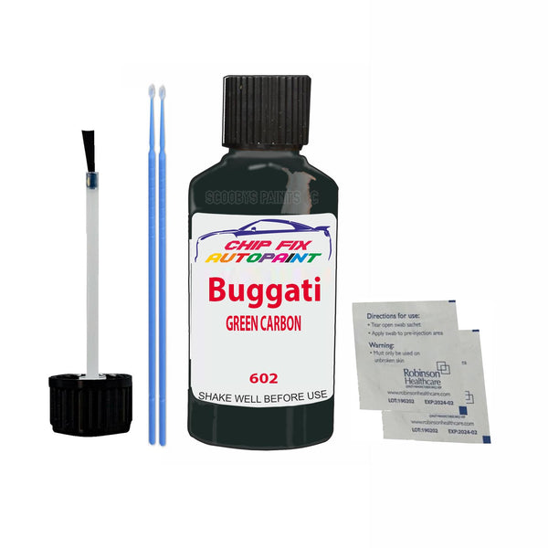 Bugatti ALL MODELS GREEN CARBON Touch Up Paint Code 602 Scratch Repair Paint