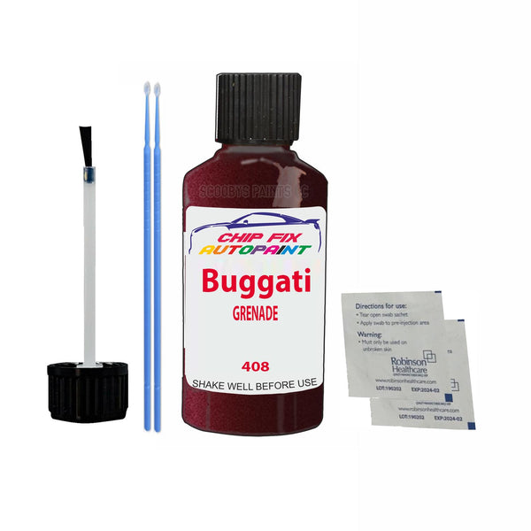 Bugatti ALL MODELS GRENADE Touch Up Paint Code 408 Scratch Repair Paint