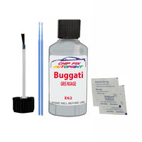 Bugatti ALL MODELS GRIS NUAGE Touch Up Paint Code E62 Scratch Repair Paint