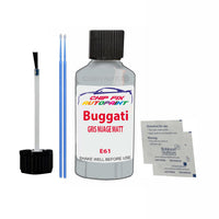 Bugatti ALL MODELS GRIS NUAGE MATT Touch Up Paint Code E61 Scratch Repair Paint