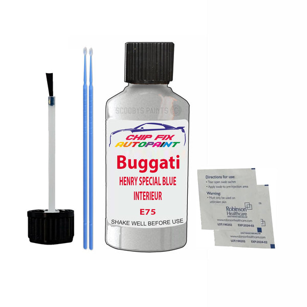 Bugatti ALL MODELS HENRY SPECIAL BLUE INTERIEUR Touch Up Paint Code E75 Scratch Repair Paint