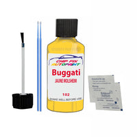 Bugatti ALL MODELS JAUNE MOLSHEIM Touch Up Paint Code 102 Scratch Repair Paint