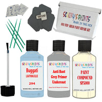 Bugatti LIGHTNING BLUE Car Detailing and Polish Finish Kit