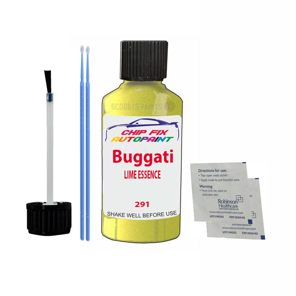 Bugatti ALL MODELS LIME ESSENCE Touch Up Paint Code 291 Scratch Repair Paint