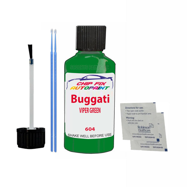 Bugatti ALL MODELS VIPER GREEN Touch Up Paint Code 604 Scratch Repair Paint