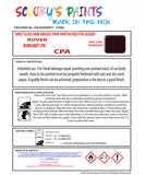 Austin BURGUNDY CPA Spray or Brush Paint For Classic Austin Model Metro Restore my Old Austin