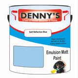 Denny's Emulsion Paint For Walls Colour- Soft Reflection Blue - Matte Wipe-Clean Durable Coverage