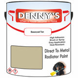 Denny's High Temp Paint For Boilers Colour- Basecoat Tan - Heatproof Anti-Rust Longlife
