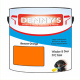 Denny's Plastic Paint For Doors Colour- Beacon Orange - Scuffproof Wipeable Durable