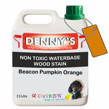Denny's Stain Paint For Fences Colour- Beacon Pumpkin Orange - Weatherproof Uv-Safe Protect