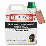 Denny's Stain Paint For Fences Colour- Beacon Red - Weatherproof Uv-Safe Protect