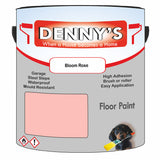Denny's Floor Paint For Garages Colour- Bloom Rose - Oilproof Tyre-Tough Hardwearing