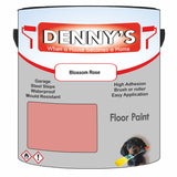 Denny's Floor Paint For Garages Colour- Blossom Rose - Oilproof Tyre-Tough Hardwearing