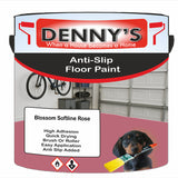 Denny's Floor Paint For Grip Coating Colour- Blossom Softline Rose - Anti-Slip Hardwearing Safe