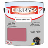 Denny's Floor Paint For Garages Colour- Blossom Softline Rose - Oilproof Tyre-Tough Hardwearing