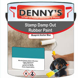 Denny's Waterpoof Paint For Stamp Out Damp Colour- Blueprint Anchor Blue - Damp-Block Mould-Safe Breathable