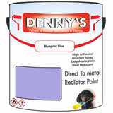 Denny's High Temp Paint For Grilles Colour- Blueprint Blue - Heatproof Rustguard Durable