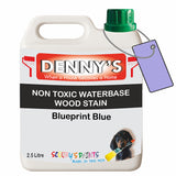 Denny's Stain Paint For Fences Colour- Blueprint Blue - Weatherproof Uv-Safe Protect