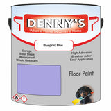 Denny's Floor Paint For Sheds Colour- Blueprint Blue - Durable Anti-Slip Weatherproof