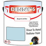 Denny's High Temp Paint For Pipes Colour- Blueprint Jet Blue - Heatproof Corrosionguard Durable