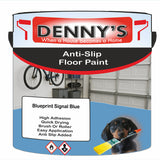 Denny's Floor Paint For Grip Coating Colour- Blueprint Signal Blue - Anti-Slip Hardwearing Safe