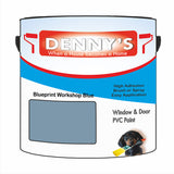 Denny's Plastic Paint For Pvc Colour- Blueprint Workshop Blue - Adhesion Tough Colour-Hold