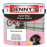 Denny's Floor Paint For Grip Coating Colour- Blush Cotton Pink - Anti-Slip Hardwearing Safe