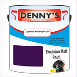 Denny's Emulsion Paint For Walls Colour- Lavender Mulberry Purple - Matte Wipe-Clean Durable Coverage