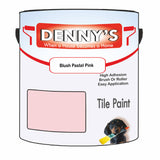 Denny's Tile Paint For Commercial Areas Colour- Blush Pastel Pink - High-Traffic Durable Easy-Clean