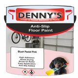 Denny's Floor Paint For Grip Coating Colour- Blush Pastel Pink - Anti-Slip Hardwearing Safe