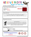 Instructions for use Bmw Crimson Red Car Paint