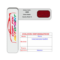 Paint Code Loacation Bmw Imola Red II