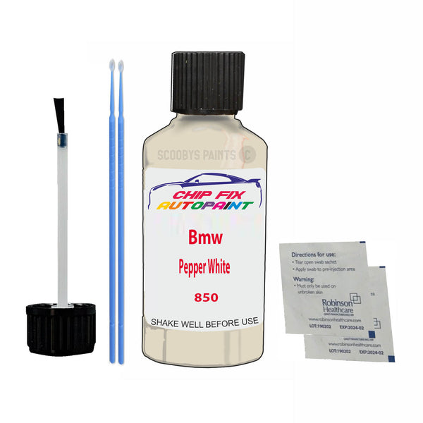 Bmw Pepper White Touch Up Paint Code 850 Scratch Repair Kit