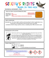 Instructions for use Bmw Volcanic Orange Car Paint