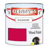 Denny's Wood Paint For Decking Colour- Brick Cardinal Red - Anti-Slip Weatherproof Durable