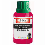Denny's Stain Paint For Fences Colour- Brick Cardinal Red - Weatherproof Uv-Safe Protect