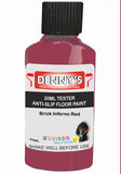 Denny's Floor Paint For Grip Coating Colour- Brick Inferno Red - Anti-Slip Hardwearing Safe