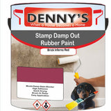 Denny's Waterpoof Paint For Stamp Out Damp Colour- Brick Inferno Red - Damp-Block Mould-Safe Breathable
