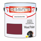 Denny's Wood Paint For Decking Colour- Brick Overdrive Red - Anti-Slip Weatherproof Durable