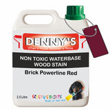 Denny's Stain Paint For Fences Colour- Brick Powerline Red - Weatherproof Uv-Safe Protect