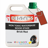 Denny's Stain Paint For Fences Colour- Brick Red - Weatherproof Uv-Safe Protect