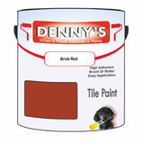Denny's Tile Paint For Commercial Areas Colour- Brick Red - High-Traffic Durable Easy-Clean